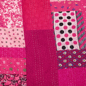 Pink - Khambadiya Tagai Patchwork Quilt / Gudri / Blanket 33