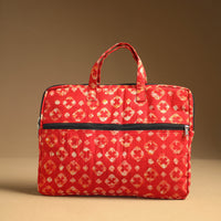 Red - Handmade Quilted Cotton Laptop Bag (12 x 16 in) 12