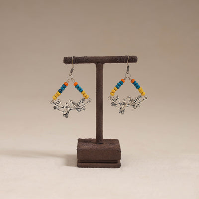 Multicolor - myra wooden beads earrings with german silver