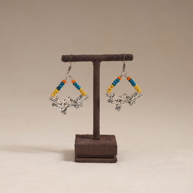 Multicolor - myra wooden beads earrings with german silver