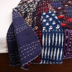 Blue - Khambadiya Tagai Patchwork Quilt / Gudri / Blanket 38