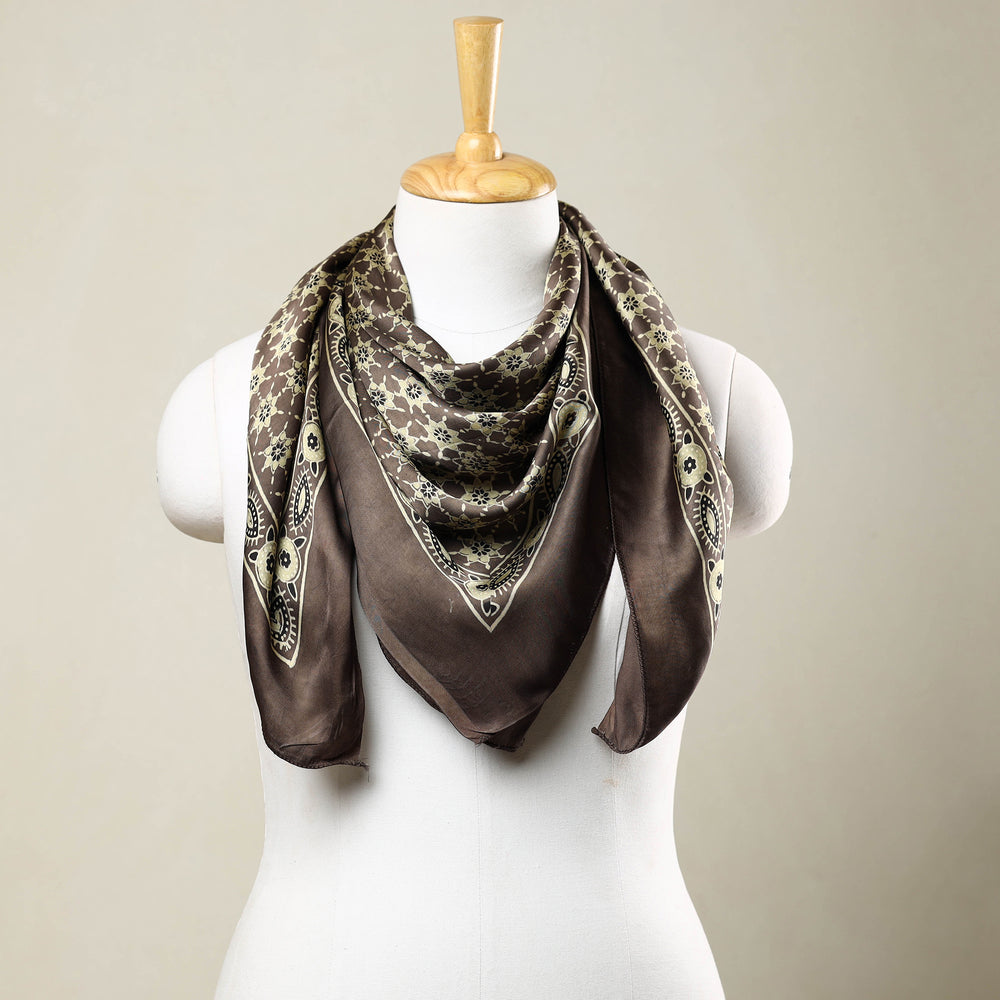 ajrakh silk scarf