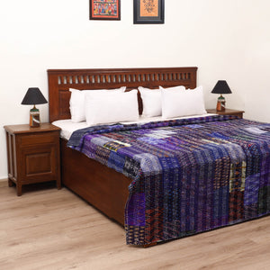 Purple - Khambadiya Tagai Patchwork Quilt / Gudri / Blanket 41