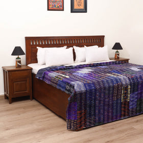 Purple - Khambadiya Tagai Patchwork Quilt / Gudri / Blanket 41