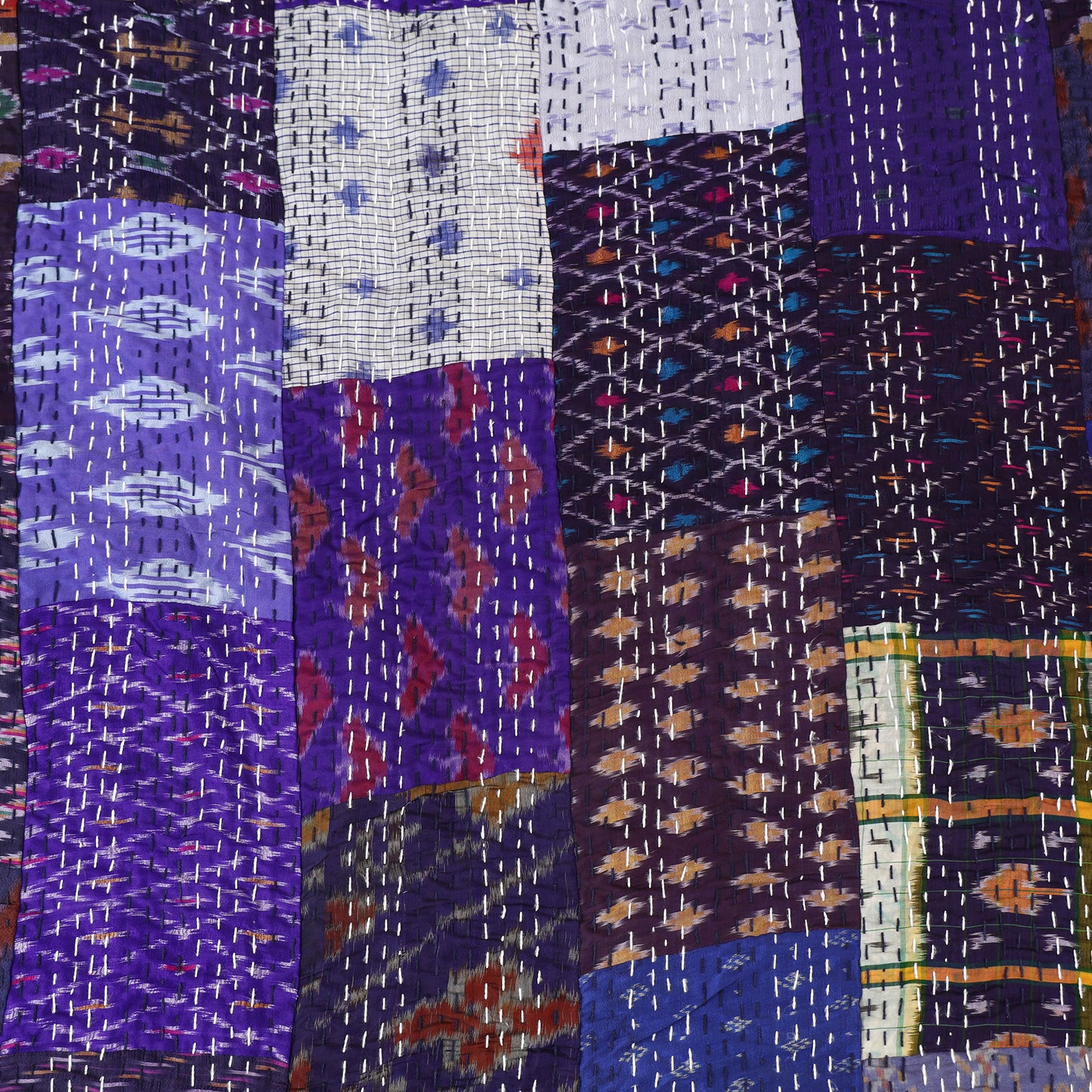 Purple - Khambadiya Tagai Patchwork Quilt / Gudri / Blanket 41