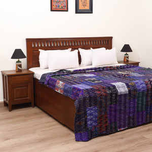 Purple - Khambadiya Tagai Patchwork Quilt / Gudri / Blanket 42