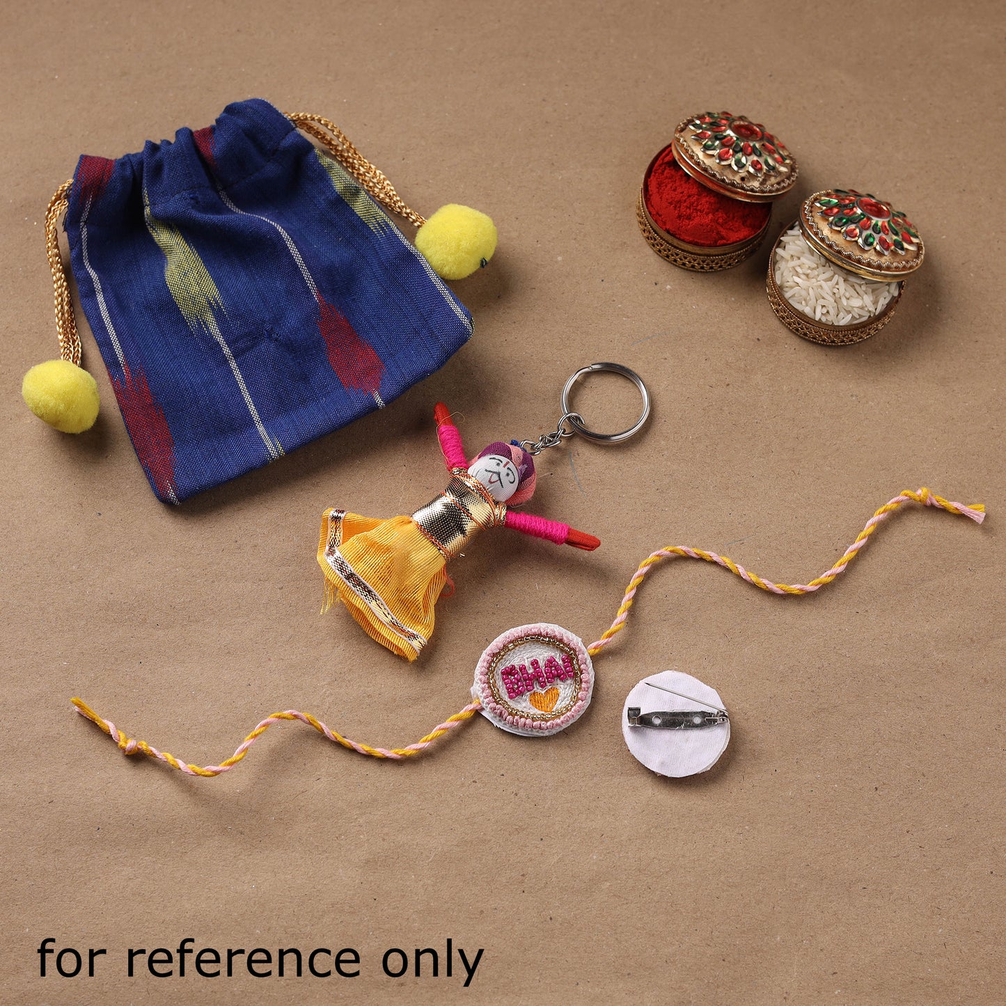 Hand Embroidered Thread Work Rakhi 27