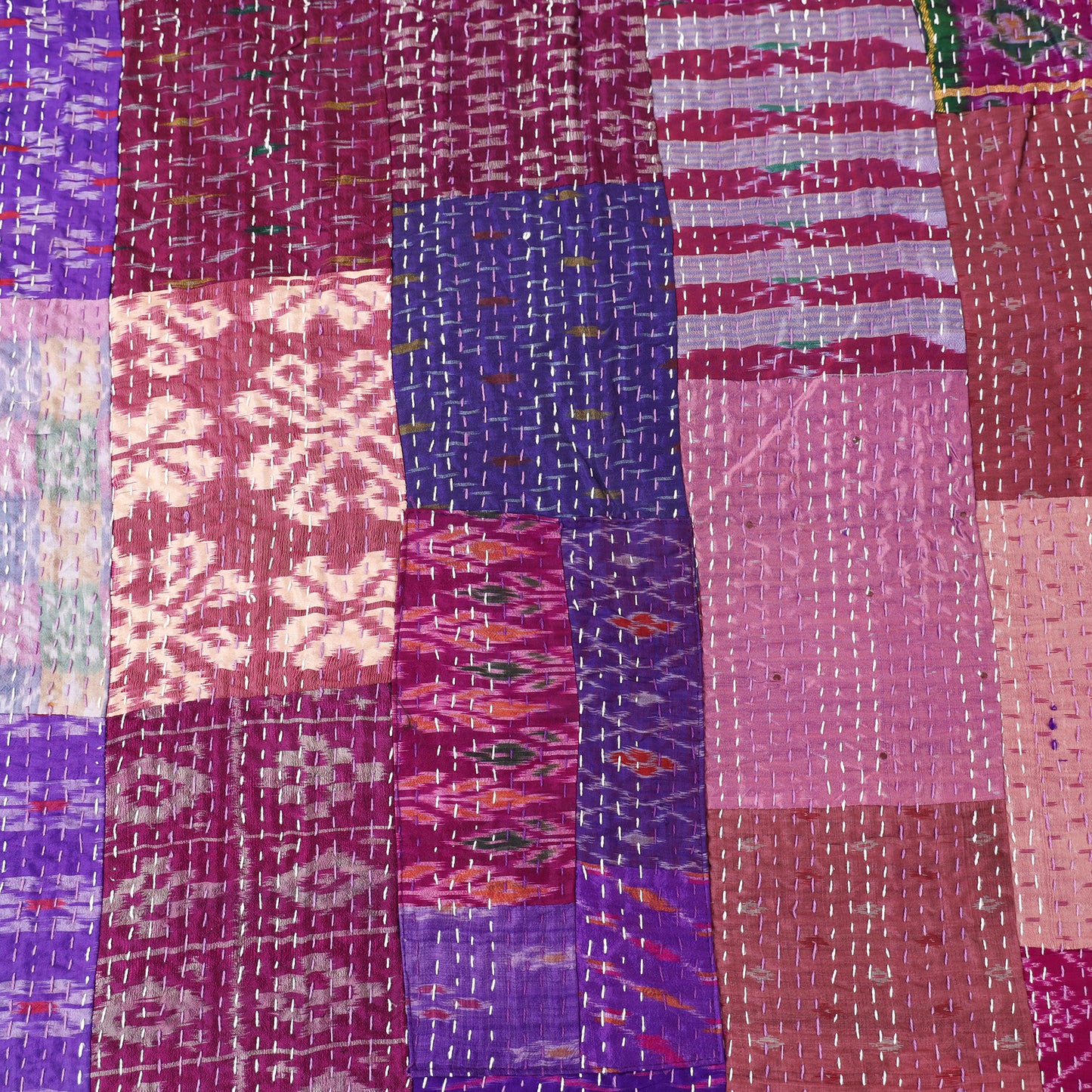 Purple - Khambadiya Tagai Patchwork Quilt / Gudri / Blanket 47