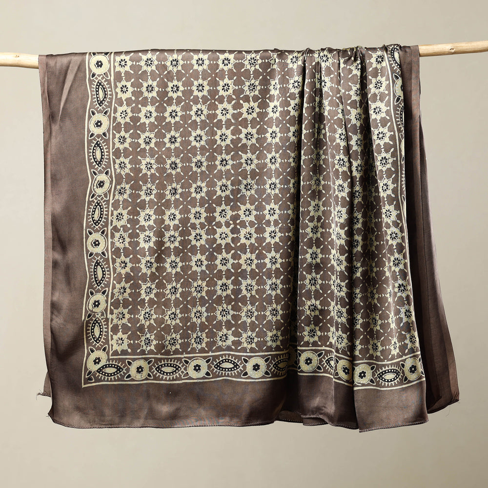 ajrakh silk scarf