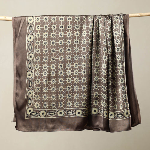 ajrakh silk scarf