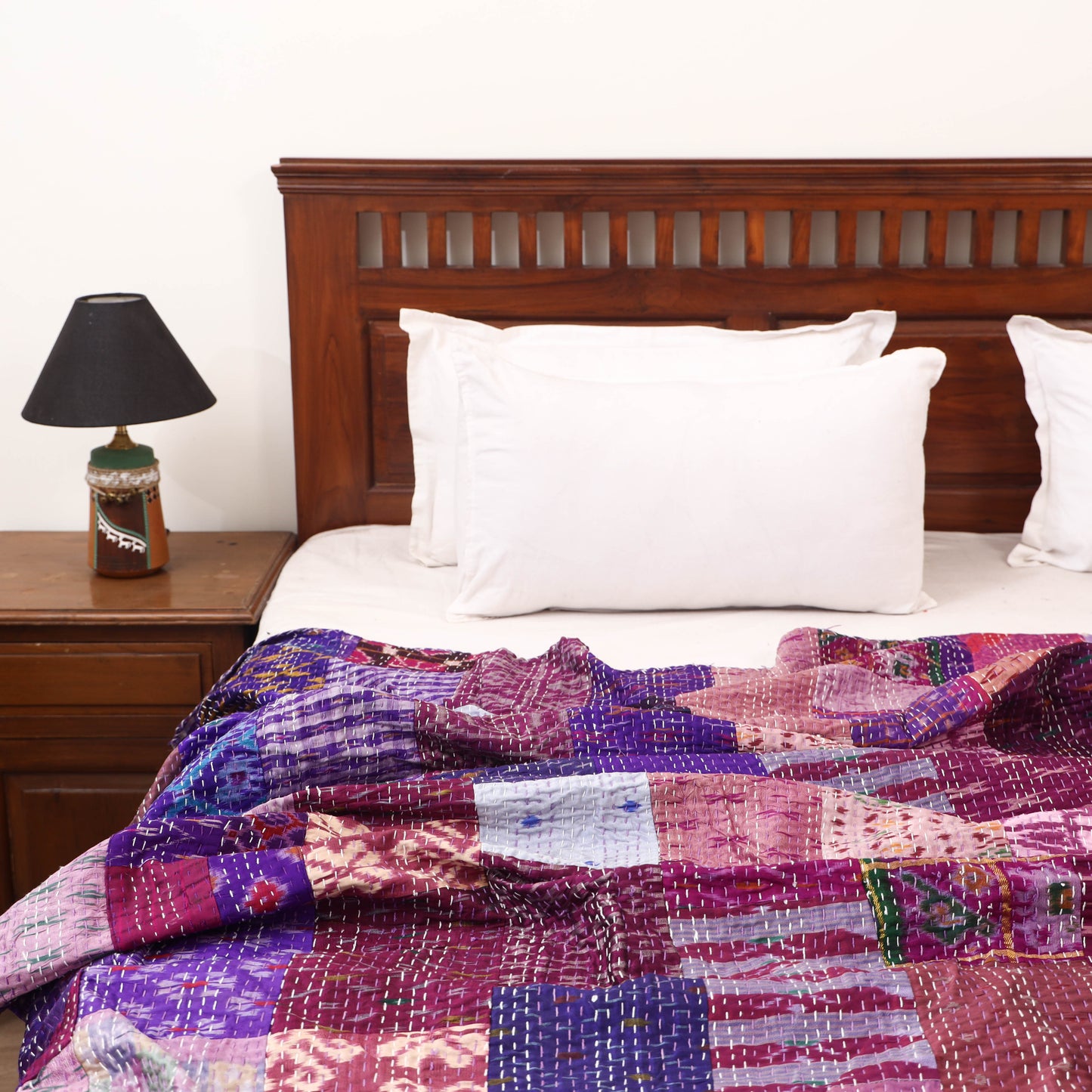 Purple - Khambadiya Tagai Patchwork Quilt / Gudri / Blanket 47