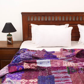 Purple - Khambadiya Tagai Patchwork Quilt / Gudri / Blanket 47