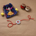 Hand Embroidered Thread Work Rakhi 03