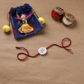 Hand Embroidered Thread Work Rakhi 06