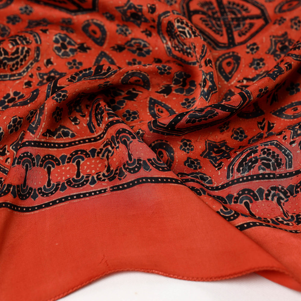 ajrakh silk scarf