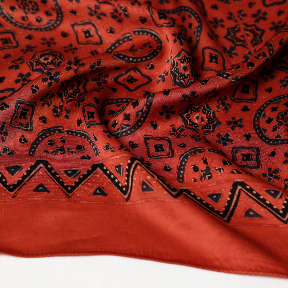 ajrakh silk scarf