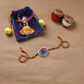 Hand Embroidered Thread Work Rakhi 07