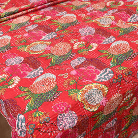 Red - Jaipur Print Tagai Work Double Bedsheet (108 x 90 in) 05