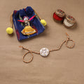 Hand Embroidered Thread Work Rakhi 08