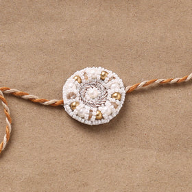 Hand Embroidered Thread Work Rakhi 08