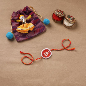 Hand Embroidered Thread Work Rakhi 12