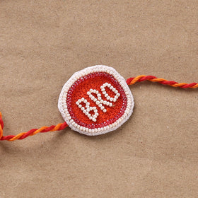 Hand Embroidered Thread Work Rakhi 12
