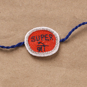 Hand Embroidered Thread Work Rakhi 14
