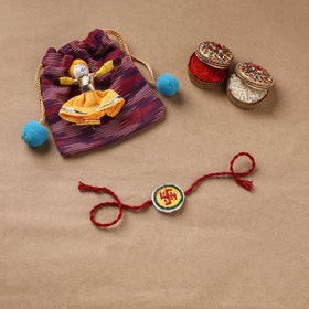 Hand Embroidered Thread Work Rakhi 15