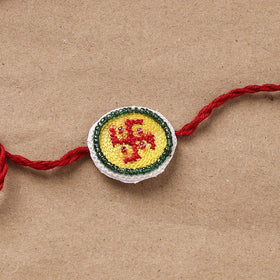 Hand Embroidered Thread Work Rakhi 15