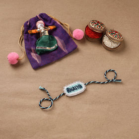 Hand Embroidered Thread Work Rakhi 18