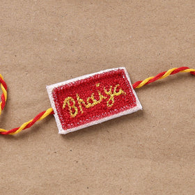 Hand Embroidered Thread Work Rakhi 20