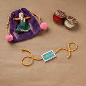 Hand Embroidered Thread Work Rakhi 21