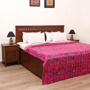 Jaipur Print Tagai Work Double Bedsheet (108 x 90 in) 08