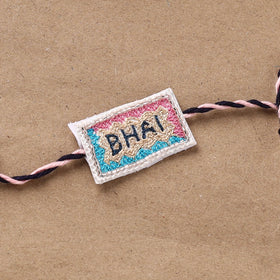 Hand Embroidered Thread Work Rakhi 23