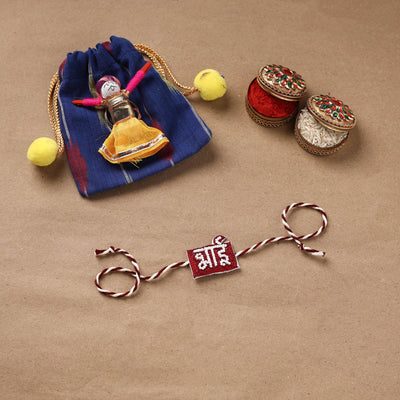 Hand Embroidered Thread Work Rakhi 25