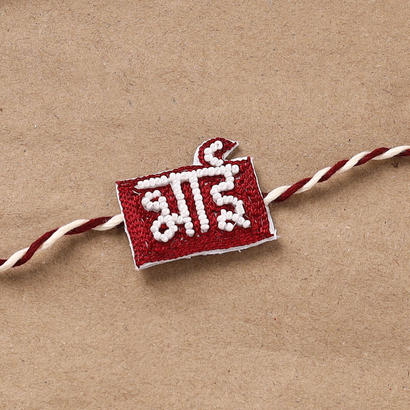 Hand Embroidered Thread Work Rakhi 25