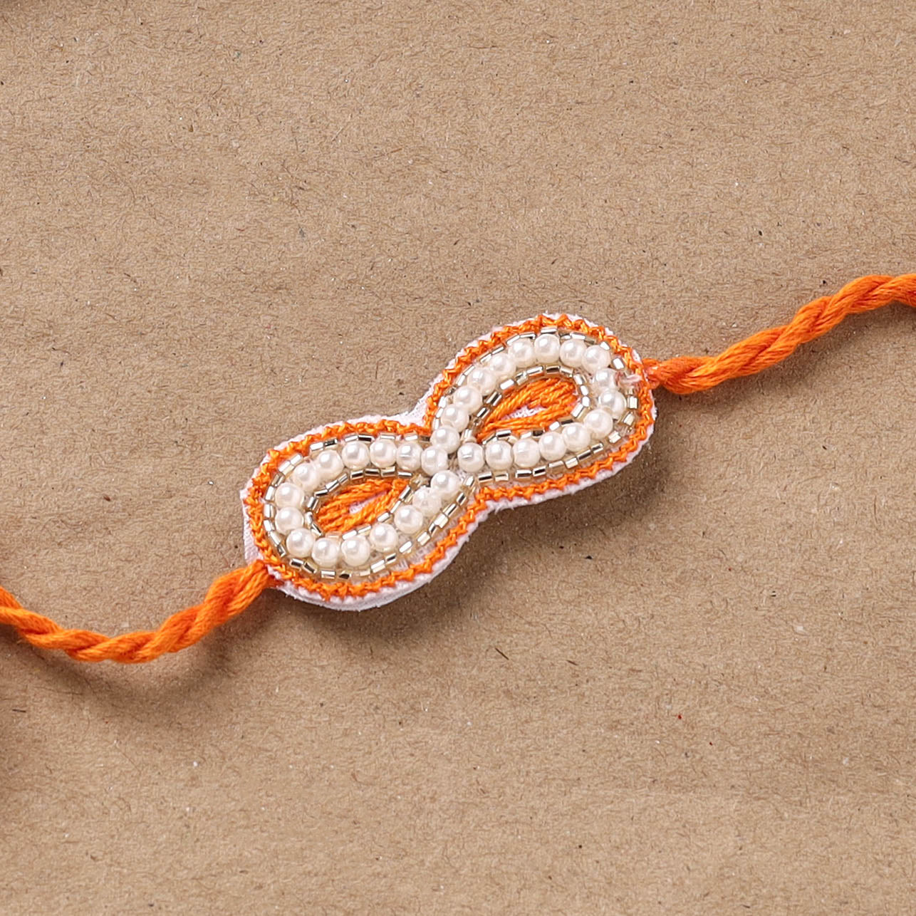 Hand Embroidered Thread Work Rakhi 26