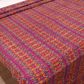 Purple - Jaipur Print Tagai Work Double Bedsheet (108 x 90 in) 10