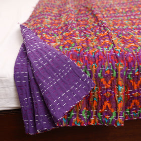 Purple - Jaipur Print Tagai Work Double Bedsheet (108 x 90 in) 10