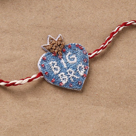 Hand Embroidered Thread Work Rakhi 30
