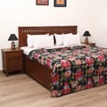 Black - Jaipur Print Tagai Work Double Bedsheet (108 x 90 in) 12