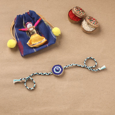 Handmade Beads Evil Eye Rakhi 08