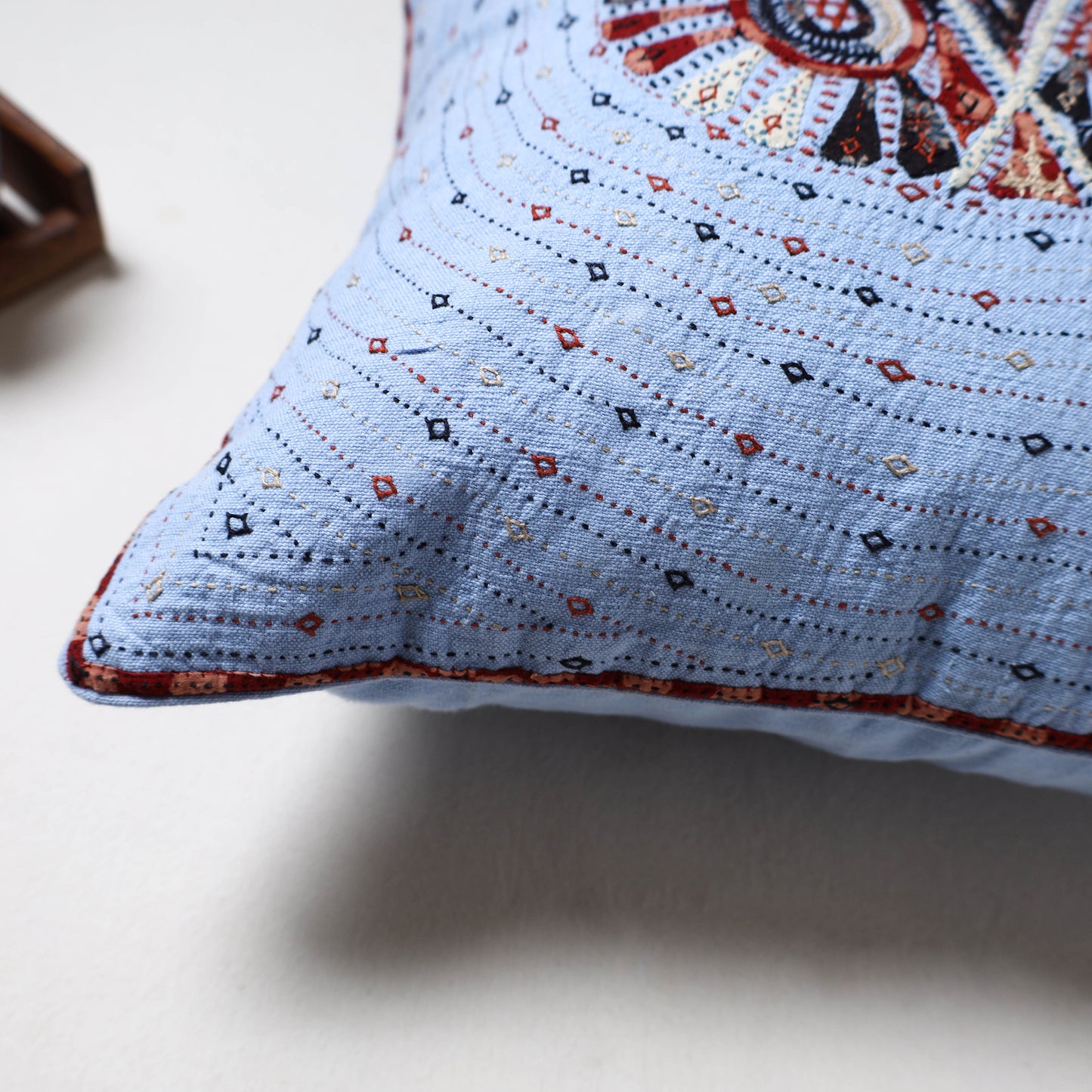 Kutch Dhebariya Hand Embroidery Cushion Cover (16 x 16 in) 21