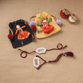 Hand Embroidered Thread Work Bhaiya Bhabhi Rakhi Set 37