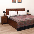 Ajrakh Hand Block Print Tagai Work Double Bedsheet (108 x 90 in) 18