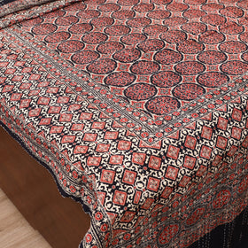 Ajrakh Hand Block Print Tagai Work Double Bedsheet (108 x 90 in) 18