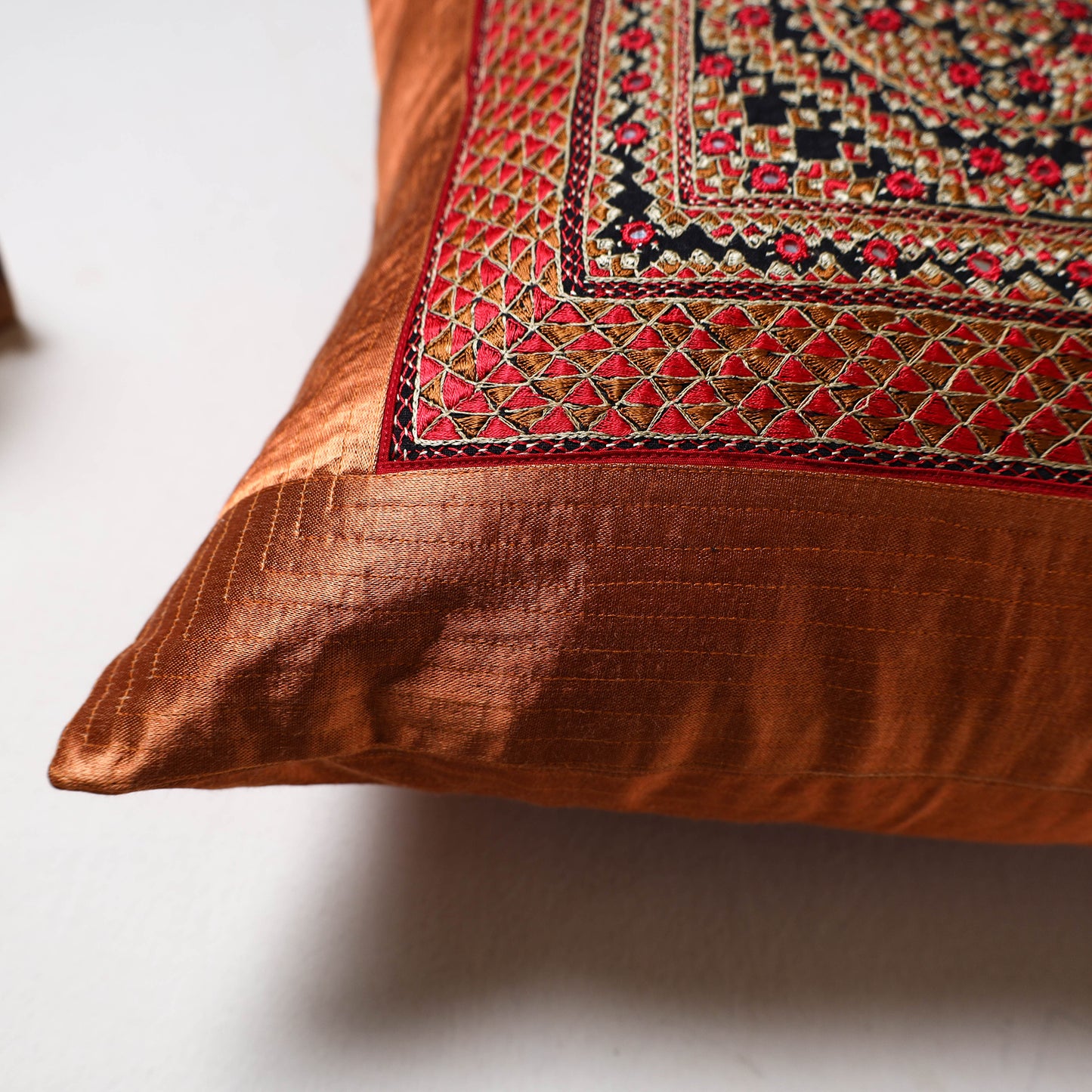 Kutch Neran Hand Embroidery Cushion Cover (16 x 16 in) 18