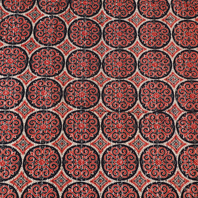 Ajrakh Hand Block Print Tagai Work Double Bedsheet (108 x 90 in) 18