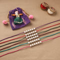 Handmade Pearl Rakhi (Set of 6) 02