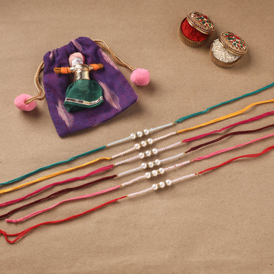 Handmade Pearl Rakhi (Set of 6) 03